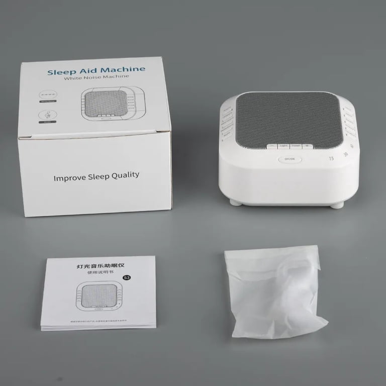 White Noise Machine With Night Light - 24 Soothing Sounds, Timer, Portable Sleep Aid