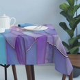 thumbnail image 4 of Purple Blue Marble Table Cloth Waterproof Tablecloths, Modern Abstract Art Marble Crack Tablecloth Dining Table Cover for Kitchen Party Tabletop Outdoor, Rectangle Tablecloth 54x108 Inch, 4 of 9