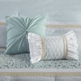 thumbnail image 6 of Madison Park Full/Queen Caralie 5-Piece Seersucker Comforter Set with Throw Pillows, Aqua, 6 of 9