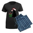 thumbnail image 5 of CafePress - Santa Cat &Amp; Mouse Women'S Dark Pajamas - Women's Short Sleeve Print T-Shirt and Pants Dark Cotton Pajama Set, 5 of 7