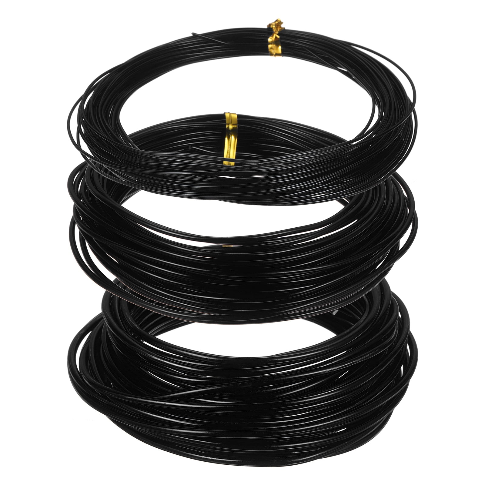 Uxcell 3 Roll Bonsai Wire 1/2/3mm Each Roll 32.8ft (10m) Anodized Aluminum Bonsai Wire for Gardening Tree Branch Fixing DIY Crafting, Black