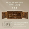 thumbnail image 3 of Shoe Bench, Entryway Storage Bench with Doors, Cushion, 2-Tier Shoe Rack with 6-Cubby, 31.5”L x 13.8”W Shoe Organizer Cabinet, Adjustable Shelf, Living Room, Bedroom, Rustic Brown, 3 of 18
