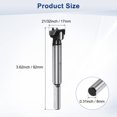 thumbnail image 3 of Broca Forstner Uxcell para Trabajos en Madera, 21/32in (17mm) Punta de Carburo con Vástago Triangular Cortador de Bisagra para Abrir Agujeros en Madera, 3 of 7