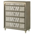 thumbnail image 4 of Lorient 5-drawer LED Chest of Drawers Ivory and Camel, 4 of 16