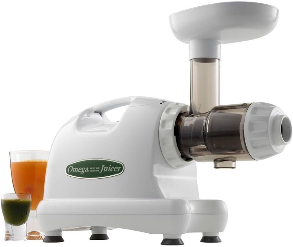 Restored Omega J8004x Nutrition Center Commercial Masticating Juicer, White (Refurbished)