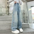 thumbnail image 2 of FDDMis Toddler Jeans Football Pants Girls Black Pants 3 Year Old Girl Clothes 12month Girl 12 to 18 Month Girl Tween Girl Trendy Clothes, Blue 11-12 Years, 2 of 8