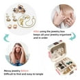 thumbnail image 4 of Valentine's Day Travel Portable Square Jewelry Box: Storage Box, Decorative Box, and Jewelry Stand for Rings, Earrings, Necklaces, Bracelets, and More – Ideal for Girls and Women, 4 of 6