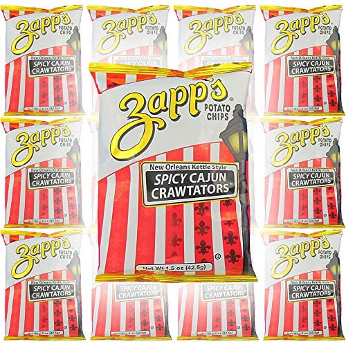 Zapp's Potato Chips, Spicy Cajun Crawtators, New Orleans Kettle Style, 1.5o