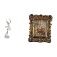 thumbnail image 1 of Marco de fotos de escritorio con figura de bailarina, estatua de bailarina, marco de fotos retro para mesa, marco de pared ornamentado de resina, idea, 1 of 8