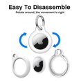 thumbnail image 2 of For Apple AirTag Case PC Protective Cover for AirTags 2021 with KeychainWhite, 2 of 8