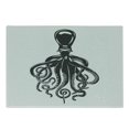 thumbnail image 1 of Octopus Cutting Board, Animal Contemporary Design Nautical Aquatic Character Illustration, Decorative Tempered Glass Cutting and Serving Board, Small Size, Charcoal Grey White, by Ambesonne, 1 of 1