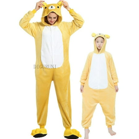 

CoCopeanut Kangaroo Pajamas Adult Panda Animal Onesie Women Men Couple New Winter Pajamas Suit Sleepwear Long Sleeve Flannel Pyjamas Pijama