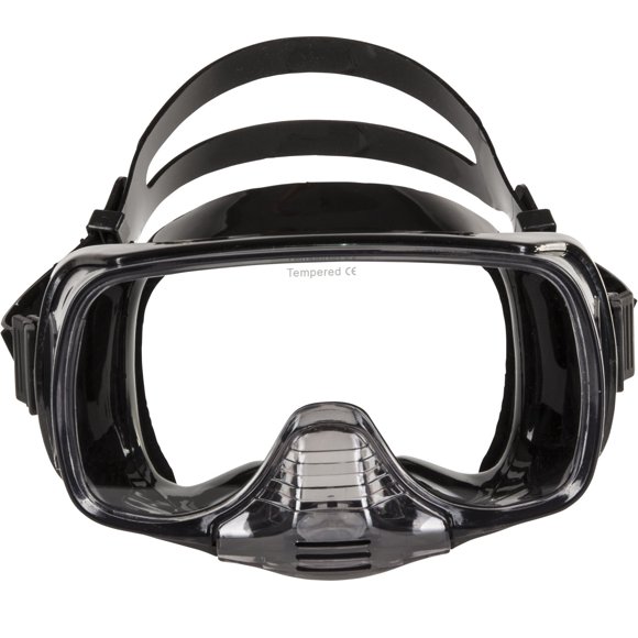 Máscara de buceo IST Imperial Panorámica de silicona negra