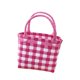 thumbnail image 5 of Bolso de mano tejido, fácil de limpiar, transpirable, ideal para playa, picnic, vacaciones y citas. rosa, 5 of 9