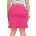 thumbnail image 5 of HDE Womens Plus Size Athletic Skort with Bike Shorts & Pockets Hot Pink 18, 5 of 6