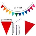 thumbnail image 6 of 6PCS Colorful Pennant Banner Multicolor Felt Fabric Pennant Banners Carnival Bunting for Birthday Party Festival Decorations, 6 of 8