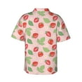 thumbnail image 3 of Daiia Strawberry Floral Hawaiian Shirt for Men Gentle Cotton Regular Short Sleeve Casual-XX-Large, 3 of 9