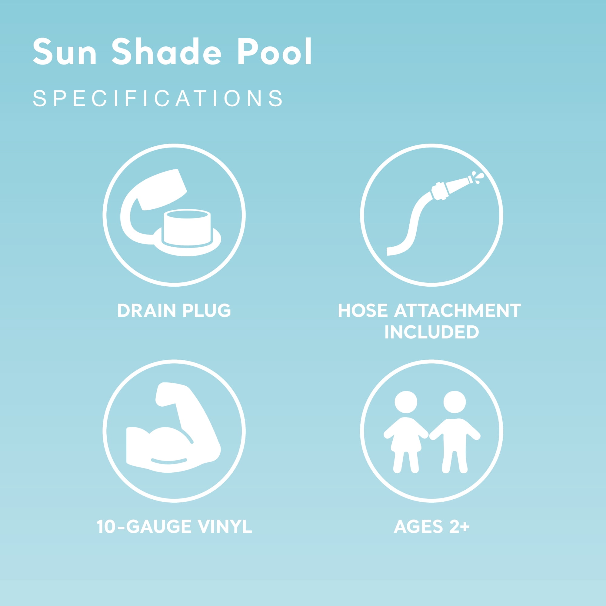 Intex 5ft x 48in Inflatable Ocean Scene Sun Shade Kids Pool With Canopy