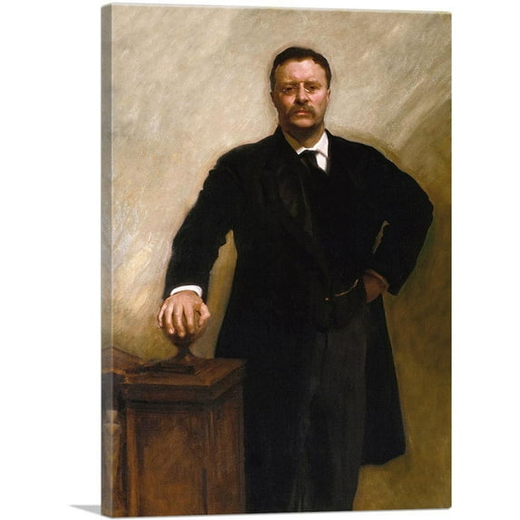 ARTCANVAS President Theodore Roosevelt Canvas Art Print by John Singer Sargent - Size: 40" x 26" (0.75" Deep)