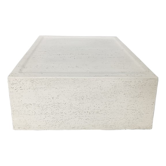 LIVILAND 28" Square Indoor/Outdoor Coffee Table - Ivory Travertine