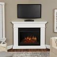 thumbnail image 2 of Real Flame Kennedy Cheminée Électrique d'Angle Grand en Bois 56 Pouces en Blanc, 2 of 8