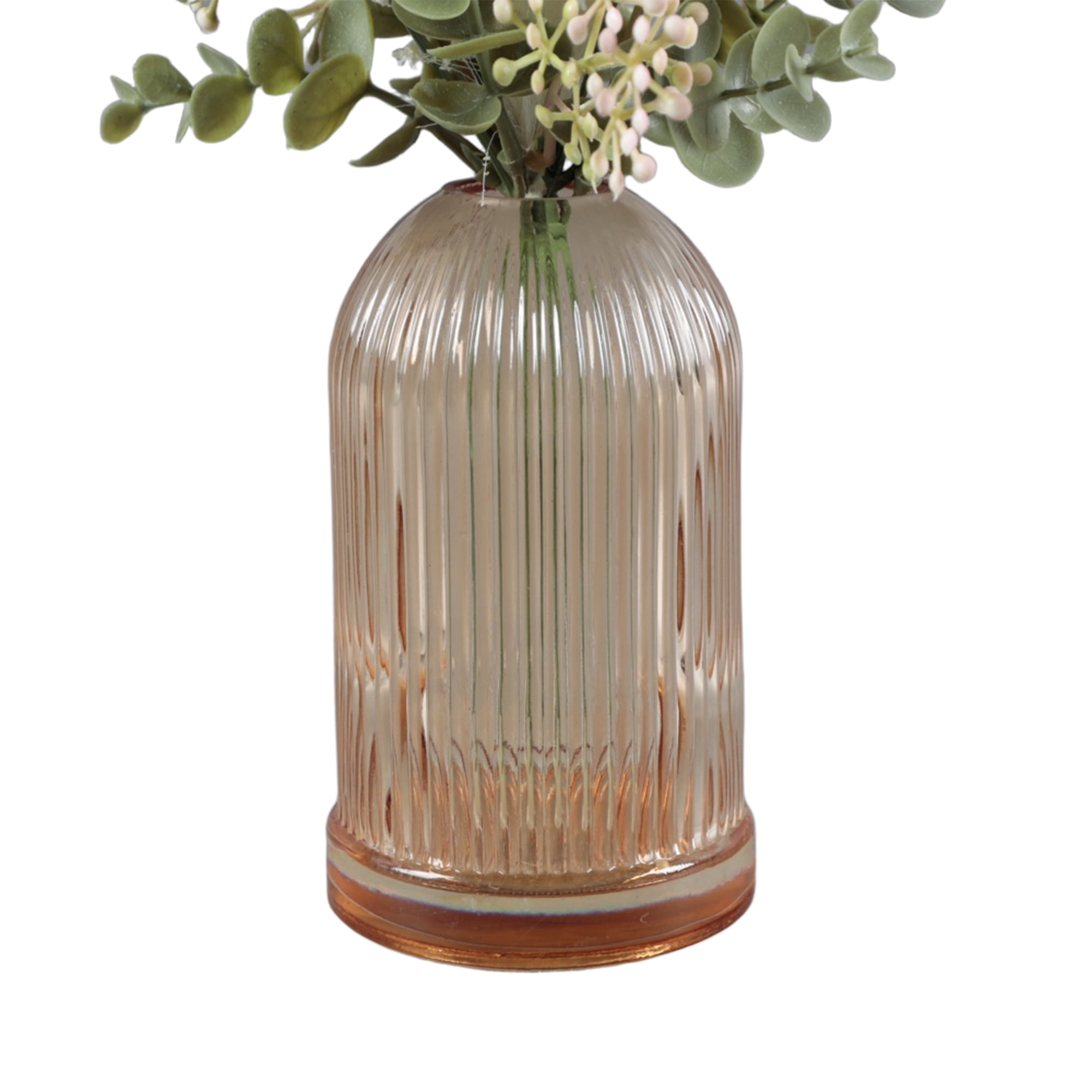 Home Decor Collection White Faux Floral Arrangement in Glass Vase 14.5 in H x 7.8 in W x 7.8 in D