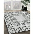 thumbnail image 2 of Ahgly Company Indoor Round Patterned Gray Novelty Area Rugs, 4' Round, 2 of 6