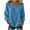 Sky Blue, variant on cocolona Womens Summer Tops 3/4 Sleeve Crew Neck Shirts Dressy Casual Loose Pullover Blouses