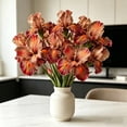 thumbnail image 6 of Oil Painting Style Artificial Bearded Iris Flower, Premium Eva Realistic Touch, Natural Vivid Coloring, Faux Floral Decor for Living Room, Bedroom Interior and Romantic Wedding Scene Layout, B, 6 of 7
