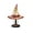A, variant on Stained Glass Witch hat lamp, Gothic Mystic Room Decor Handcrafted Ceramic Phantom Figurine, USB Rechargeable LED Glowing Lantern for Haunted, Tabletop Night Light Gift (red, Small)