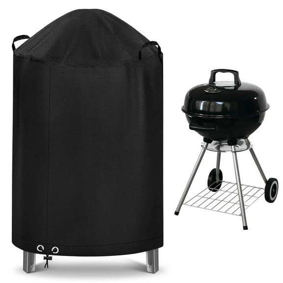 EEEkit Round Smoker Cover, 30" Heavy Duty Waterproof Outdoor Charcoal Kettle BBQ Grill Cover Fit for Weber Char-Griller Akorn Kamado