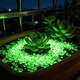 thumbnail image 6 of Mint Green Glowing Pebbles Luminous Stones for Garden Aquarium Decoration Glow in Dark Rocks for Fish Tank Planter, 6 of 9