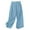 Light Blue, variant on Timegard Womens Wide Leg Pants High Waist Lightweight Button Solid Color Loose Trousers Summer Casual
