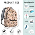thumbnail image 6 of Black Cute Dachshund Dog and Wine Backpack for School,Cute School Bag,Schoolbag with Adjustable Shoulder Straps & Padded Back,15.3"x11"x7.1"., 6 of 6