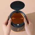 thumbnail image 4 of Ynlkorvg Kitchen Cleaning Supplies Plastic Trash Can Creative Mini Desktop Trash Can With Lid Small Home Office Cleaning Trash Button Desktop Storage Bin, 4 of 6