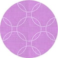 thumbnail image 1 of Ahgly Company Machine Washable Indoor Round Transitional Violet Purple Area Rugs, 6' Round, 1 of 7