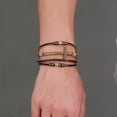 thumbnail image 3 of Retro Faux Leather Cross Bracelet Bangle Women Men Jewelry Adjustable Rope Chain, 3 of 6