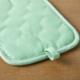 thumbnail image 4 of Martha Stewart Daisy Stripe Pot Holder Set 2-Pack, Green, 7"x10", 4 of 8