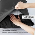 thumbnail image 4 of Amorosa 2 Piezas Fundas de Almohadas Impermeable Protectores de Almohada Suaves y Acogedoras para el Hogar Dormitorio Hotel Negro Estándar-50*80cm, 4 of 7