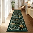 thumbnail image 4 of Garvee 2x6 Tiger Runner Rug Washable Rug, Tropical Jungle Plant Printed Rugs Non Slip Non Shedding Indoor Rug Carpet for for Hallway Kitchen Entryway, Black, 4 of 8