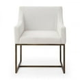 thumbnail image 3 of Pemberly Row 18.8" Modern Fabric Dining Chair in Off White/Antique Brass, 3 of 8