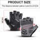 thumbnail image 2 of Guantes negros para dedos cortos para bicicleta estática, deportes al aire libre, absorción de impactos y transpirables, 2 of 6