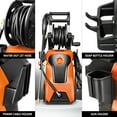 thumbnail image 5 of DNA Motoring TOOLS-00230 Portable High-Pressure Electric Power Cleaner Car Washer Machine 2176 PSI 2.4 GPM Orange, 5 of 9