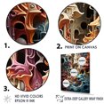 thumbnail image 3 of Designart "Chaotic Architecture With Surreal Colors I" Surrealism Wall Art Prints, 3 of 7