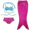 thumbnail image 1 of EYIIYE Girls Mermaid Tail Swimsuit 3 Pcs Princess Bikini SetMermaid Bikini, 1 of 2