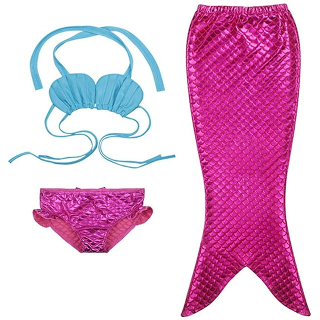 EYIIYE Girls Mermaid Tail Swimsuit 3 Pcs Princess Bikini SetMermaid Bikini