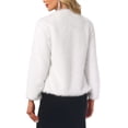 thumbnail image 3 of INSPIRE CHIC Faux Fur Cropped Jacket for Women Casual Long Sleeve Winter Coat Shaggy Warm Outerwear XS White, 3 of 6