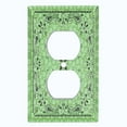thumbnail image 2 of Metal Light Switch Plate Cover Green Paisley Bandana Spotted Tile Pattern TIL085, 2 of 13