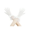 thumbnail image 1 of Guantes cortos de encaje para mujer INSPIRE CHIC con lazo, guantes de malla con lunares para bodas y fiestas de té, talla única, color blanco, 1 of 6