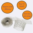 thumbnail image 6 of ALL-CARB 1200 Count Stainless Steel Coil Roofing Ring Shank Siding Nails 15-Degree Collated Wire Coil 1-1/4 Inch, 0.09 Inch Ring Shank, Small Cap Coil Stud Siding Nails, 6 of 6